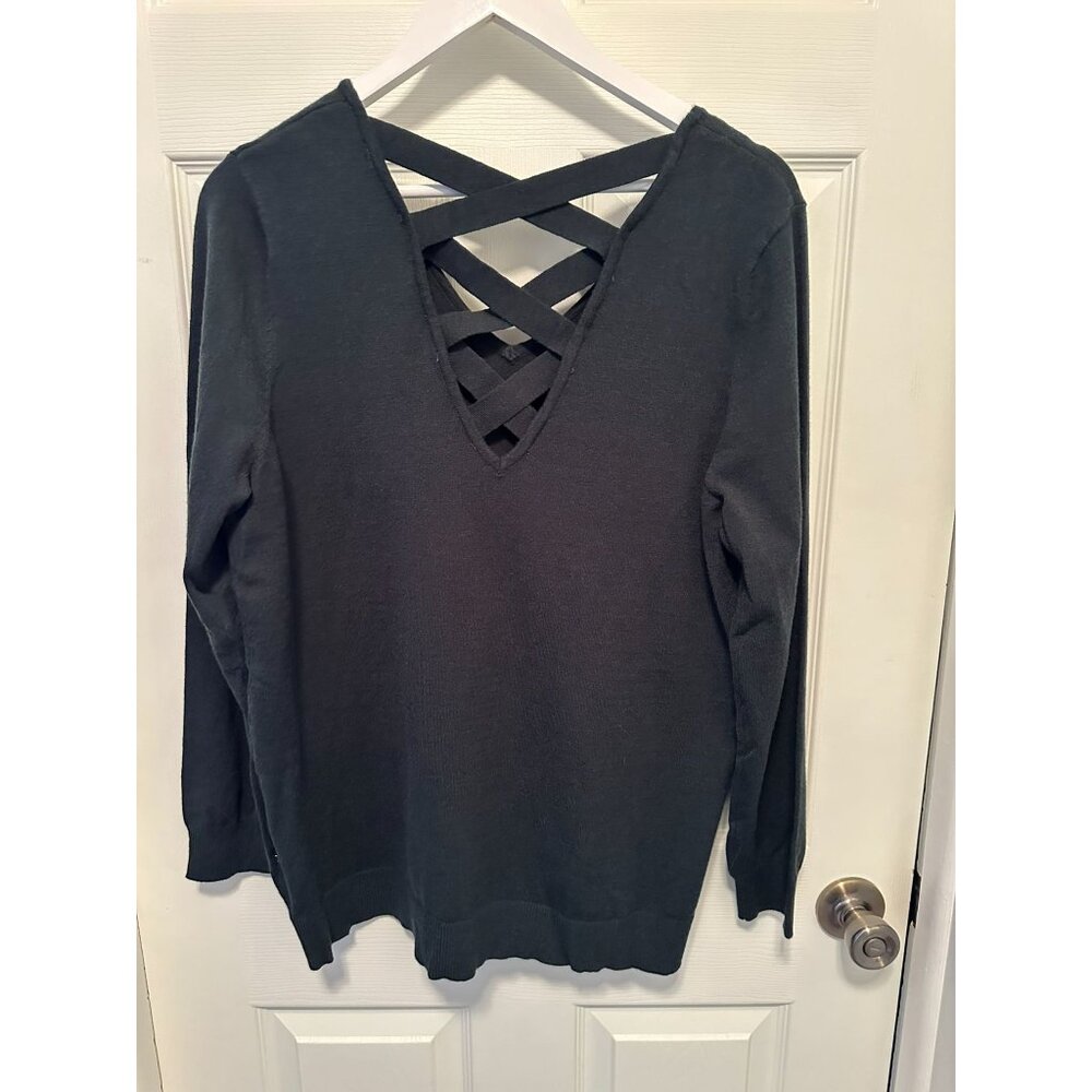 Love Ellie - Mia - Back Detail Sweater -‎ Green - 1X - Picture 2 of 5